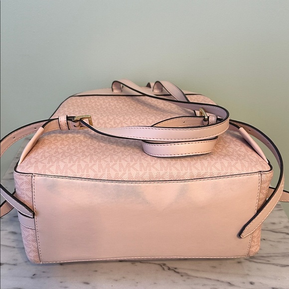 Michael Kors Jaycee Large Blush Logo Backpack Denim Transfer - Picture 7 of 16